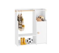 Sobuy kmb110-w armario ropero infantil con 2 compartimentos y 1 puerta 35 cm
