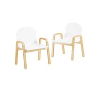 SoBuy KMB24-Wx2 Set de 2 Sillas Infantiles Silla para Niños con 4 Alturas de Asiento Diferentes 23-35 cm ES