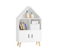 SoBuy KMB58-W estante para niños con estantería de diseño de casa para niños estante de almacenamiento juguetes estante muebles White