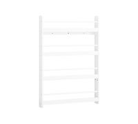 Sobuy | librería infantil blanca con 4 estantes | estantería infantil para libros | estantería infantil | 80.0x12.0x118.0 cm | capacidad de carga 24 kg | kmb08-ii-w 118 cm