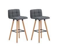 SoBuy Lote de 2 Taburetes con Respaldo,Taburete de Bar, Capacidad hasta 90 Kg,H90cm, FST50-DGx2, ES