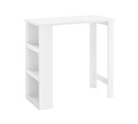SoBuy FWT17-II Mesa de bar para cocina con 3 estantes Mesa alta para cocina, salón u oficina 112x106x57cm BLANCO