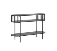 SoBuy Mesa de Consola Mesa de Entrada Recibidor con 3 Niveles Estructura de MDF y Hierro 110 x 39 x 76 cm Negro FSB90-SCH ES