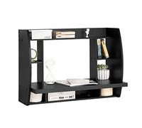 SoBuy FWT18 Mesa de pared en color negro, mesa de escritura para armario, mesa para ordenador, mesa de escritura para niños, BHT aprox. 82x60x39cm Negro