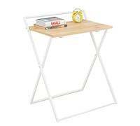 SoBuy Mesa Escritorio Plegable Mesa Ordenador Compacto sin Ensamblaje Escritorio para Computadora Mesa de Estudio L63 x P45 x H77 cm FWT88-WN ES