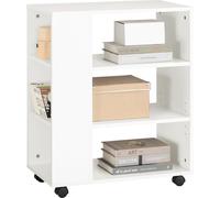 SoBuy: Mesa para impresora con ruedas, mesa auxiliar, carrito auxiliar, carro para documentos - Blanco