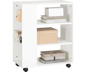 SoBuy: Mesa para impresora con ruedas, mesa auxiliar, carrito auxiliar, carro para documentos - Blanco