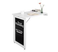 Sobuy mesa plegable de pared, escritorio para fijar en la pared,con pizarra frontal fwt20-w