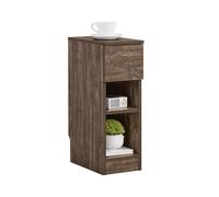 SoBuy Mesilla de Noche Moderna con Cajón y 2 Estantes - MDF Marrón 60x35x20 cm - FBT111-SN Brown