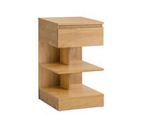 SoBuy Mesita de Noche con 1 Cajón y 2 Estantes Mesa Auxiliar para Salón Comedor Madera 39 x 39 x 65 cm FBT49-N ES