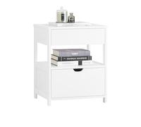 SoBuy Mesita de Noche con 2 Cajones y Estante 45x38x55cm