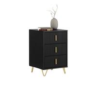 Sobuy mesita de noche con 3 cajones 40x40x63 cm negro fbt115-l-sch 63 cm