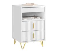 SoBuy mesita de Noche con 3 cajones y Estante, 40x40x63cm para Dormitorio