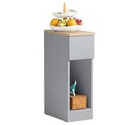 SoBuy Mesita de Noche Estrecha con Cajón y Estante 20x35x60cm