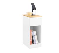 SoBuy mesita de Noche Estrecha con cajón y Estante, 40x25x60cm Dormitorio
