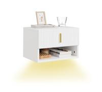 SoBuy mesita de Noche Flotante con luz LED con Sensor, 40x30x26cm