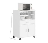 SoBuy Mueble Auxiliar de Cocina con Enchufes 4 en 1, 61,5×40×92 cm