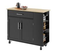 SoBuy Mueble Auxiliar de Cocina con Ruedas y 3 estantes 99x40x84,3 cm