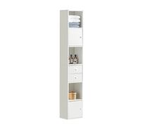 SoBuy Mueble Baño Alto Armario Baño Estrecho Mueble Columna 33x24x188 cm