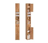 SoBuy Mueble Baño Alto con Estantes Regulables y Cajón 20x20x180cm