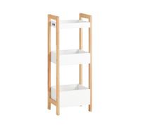 SoBuy Mueble Baño Auxiliar Estrecho con 3 Estantes Resistentes 28x20x74cm