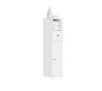 SoBuy Mueble Baño Estrecho 20x20 cm con Portarrollos Blanco para WC