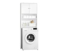 SoBuy Mueble Baño Estrecho Armario Almacenaje Blanco 65x182x20 cm