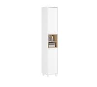 SoBuy Mueble Baño Estrecho con Puertas y Baldas Abiertas 30x170x30 cm