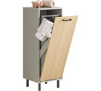 SoBuy: Mueble de baño, armario bajo, armario de baño estrecho, armario de almacenamiento de altura media, estantería de almacenamiento