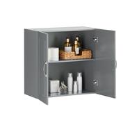 SoBuy Mueble de Baño para Colgar con 2 Puertas 60 x 30 x 60 cm Gris