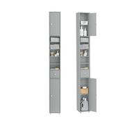 Sobuy mueble estrecho con cajón y estantes ajustables, gris, bzr34-ii-hg