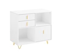 SoBuy Mueble Impresora con 3 Cajones Blanco - Armario Almacenamiento Oficina 105x47.5cm White
