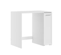 SoBuy Armario Lavandería Estrecho con Cajón y Estantes, Mueble Organizador para Lavadora, Blanco Armario alto y BZR229-W