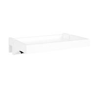 SoBuy NKD01-W Estante de Noche de bambú Moderno Mesilla de Noche Flotante Ajustable para Habitaciones Pequeñas 36 x 8 x 25 cm ES(Blanco)