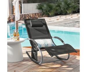 SoBuy OGS28x2 Set de 2 Tumbonas de Jardín Reclinables - Sillas Ergonómicas de Exterior con Almohada y Bolsillos Laterales, Tejido Transpirable, 150 kg, para Playa, Terraza, Camping y Piscina verde