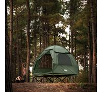 SoBuy OGS32-II-L Cama plegable con tienda de campaña para 2 personas, tienda 4 en 1 sobre patas con bolsa de transporte, tienda familiar sin colchón, tienda de pesca, 193 x 188 x 145 cm, hasta 180 kg