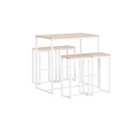 SoBuy OGT15-WN Set Mesa Alta de Bar y 4 Taburetes Muebles Bar Comedor ES (OGT15-WN)