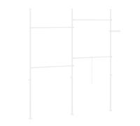 SoBuy Perchero de Pie Telescópico Robusto, Soporte Ropa Ajustable Metal Blanco para Dormitorio White