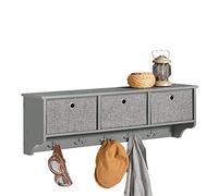 SoBuy Perchero pared con 5 ganchos 100x20x31cm para recibidor