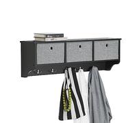SoBuy Perchero pared con 5 ganchos 100x20x31cm para recibidor