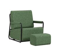 Sobuy poltrona letto convertible fst99-sy | verde oscuro | 59×74×78 cm | tela texturizada y estructura metálica pintada en negro 74 cm