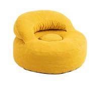 Sobuy poltrona relax con reposapiés fst100-y | amarillo | 110x125x65 cm | terciopelo a coste (corduroy) 65 cm