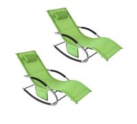 Sobuy set de 2 tumbonas de jardín reclinables, ogs28-grx2