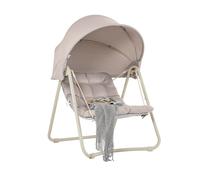 SoBuy: Silla colgante, sillón colgante, juego de muebles de exterior, muebles para balcón, tumbona de jardín, tumbona, hamaca, silla mecedora, puf. Modelo: OGS62-MI