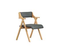 SoBuy Silla Plegable de Madera con Cojín Acolchado - Silla de Cocina y Jardín en Gris Oscuro Dark gray