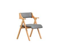 Sobuy silla plegable de madera con cojín silla de comedor y cocina plegable y montada, silla de madera con respaldo acolchado para hogar, cocina, oficina, jardín o terraza, color gris fst98-hg 56 cm