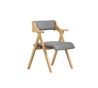 SoBuy Silla Plegable de Madera con Cojín Silla de Comedor y Cocina Plegable y Montada, Silla de Madera con Respaldo Acolchado para Hogar, Cocina, Oficina, Jardín o Terraza, Color Gris FST98-HG