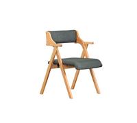 Sobuy silla plegable de madera con cojín silla de comedor y cocina plegable y montada, silla de madera con respaldo acolchado para hogar, cocina, oficina, jardín o terraza, gris oscuro fst98-sg 61.5 c