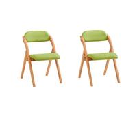 SoBuy Silla Plegable de Madera Pack de 2, Acolchada & montada, 47,5x77x59cm | Silla Plegable Interior ergonómica & plegable, funda extraíble & lavable, carga 120 kg, cocina & comedor & balcón, FST92-GRx2