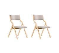 SoBuy Sillas Comedor Pack 2 Silla Plegable de Madera Silla de Cocina Silla Práctica y Compacta, Ideal para Espacios Pequeños Silla de Comedor Plegable Gris FST40-HGx2